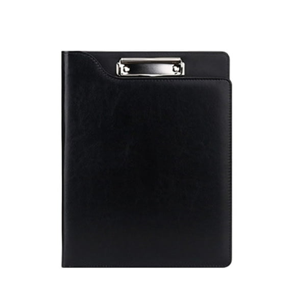 A4 Faux Leather Cover Clipboard With Built-In Inner Storage Pocket Multifunctional Writing Pad Document Holder For Business Office