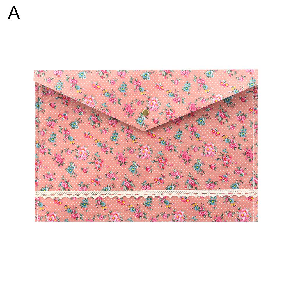 A4 File Bag Transparent Grid Double Seal Safe Folder Documents Bag