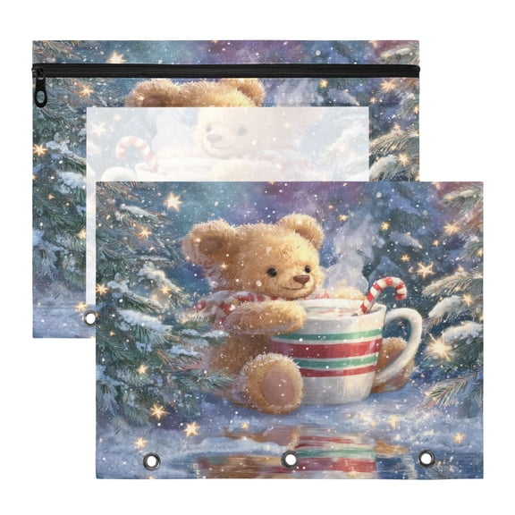 A4 File Binder Pouch Pencil Work & Study File Pouch Giant Cute Bear