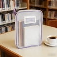 thumbnail image 1 of A4 File Folder Organizer with Handle, Large Capacity Mesh Zipper Document Bag for Students, Homework, Test Papers, Office and Travel Storage, 1 of 6