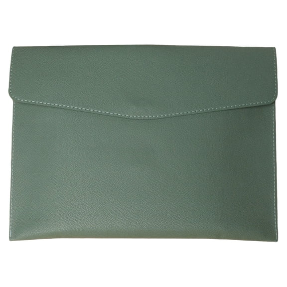 A4 File Folder, Waterproof PU Leather Document Holder, Durable Envelope Folder with Inner Pockets, Portable Handheld Travel Portfolio File Storage Case for Contracts, Paper Documents, Receipts, Bills