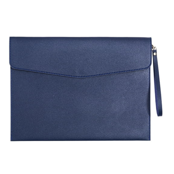 A4 File Folders Waterproof Leather Envelope Case Folder Document Case Bag Pouch Bag Document Storage Document Holders with Removable Hand Strap Folders Waterproof Leather Envelope