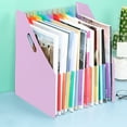 thumbnail image 1 of A4 File Organizer Vertical Rack, Large Capacity Student Test Paper Storage with Multi-Compartment Design, Retractable Desktop Document Sorter for Office School Supplies, Durable Plastic Holder, 1 of 6