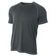thumbnail image 1 of A4 Fitted Raglan with Flatlock Stitching For Men in Graphite | N3275, 1 of 3