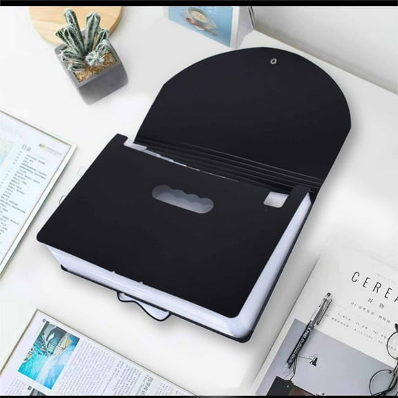A4 Flip Top Expanding File Folder, Multi Layer Large Capacity Test Paper Organizer, Portable Document Storage Bag for Students School Office Homework Papers Organization