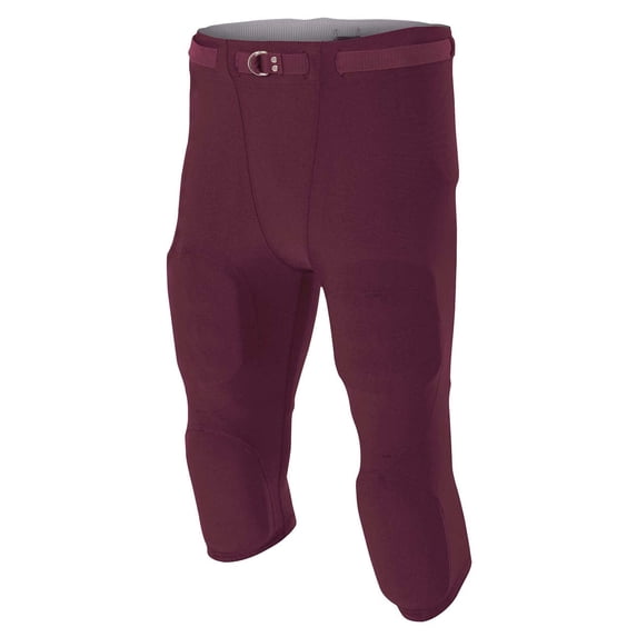 A4 Flyless Football Pant For Men in Maroon | N6181