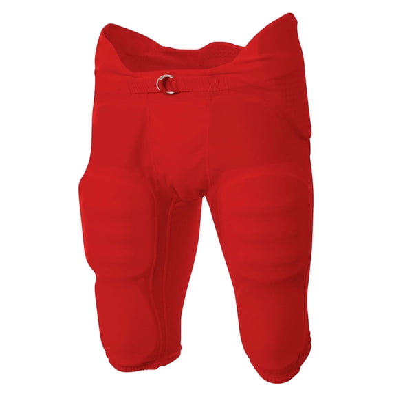 A4 Youth Flyless Integrated Football Pants - SCARLET - 3XL