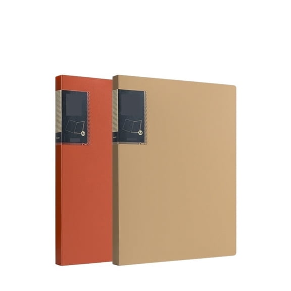 A4 Folder With Transparent Inserts 60 Page PP Data Book Multi-Layer Contract Document Organizer 2 Pcs