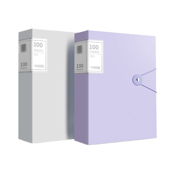 A4 Folder with Transparent Inserts 100 Pages Multilayer Data Book 2 Pack