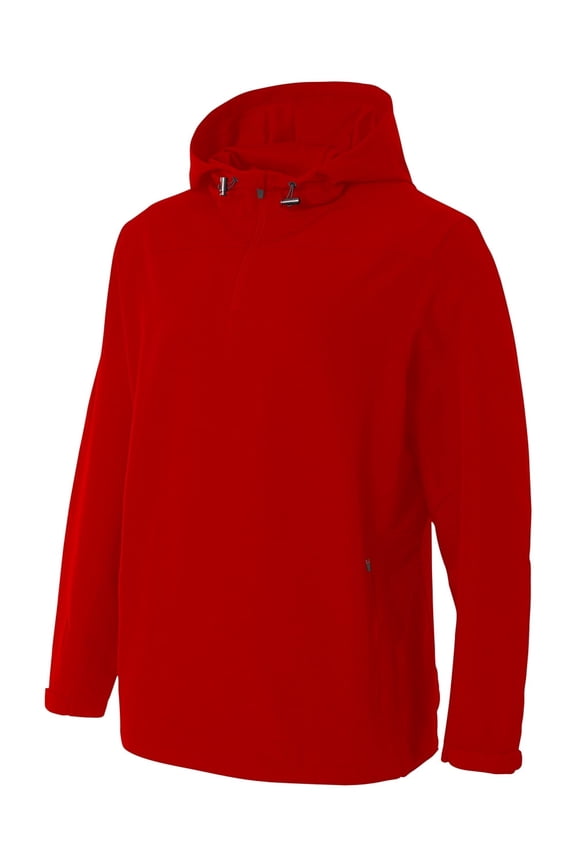 Force 1/4 Zip Windbreaker For Men in Scarlet | N4263