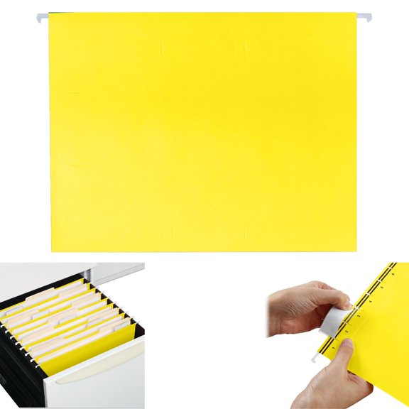 A4 Hanging File Folder, 1 Pack Suspension Filing Folder with Wide Opening Design, Portable Document Organizer for Standard Filing Cabinets, Home Office Paperwork Storage and Archive Management
