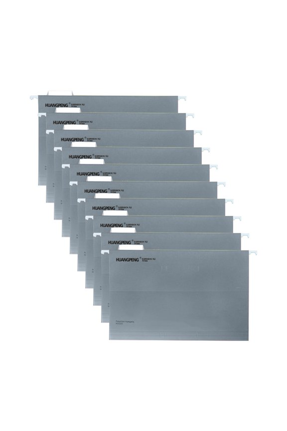 A4 Hanging File Folders With Lever Arch Mechanism, 10 Pack Letter Size Document Organizer For Filing Cabinet, Sturdy Paper File Holder, Gray