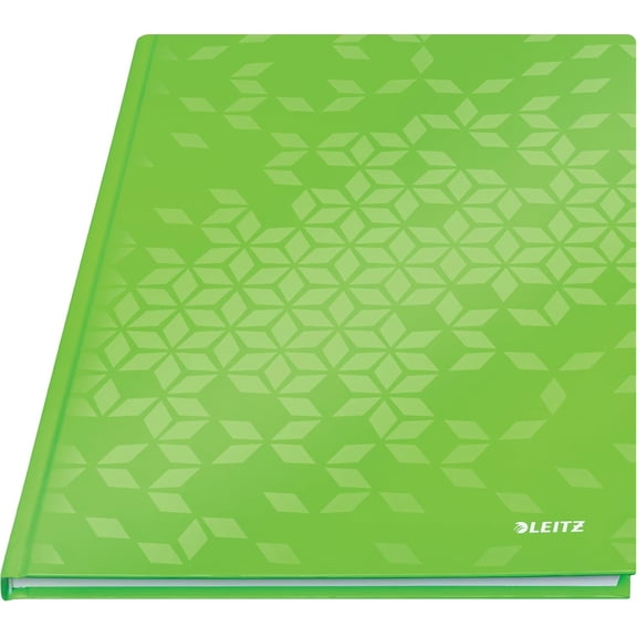 A4 Hard Cover Notebook, Green, 80 Sheets, Ruled, Wow Range