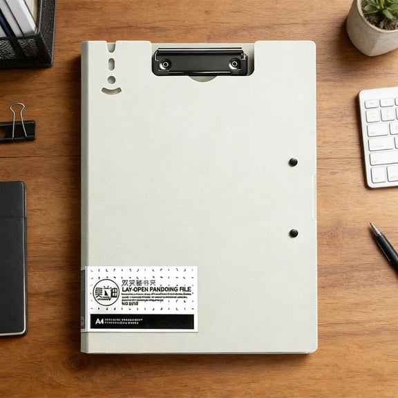 A4 Heavy-Duty Clipboard Folder, 360° Rotating Binder Clip File Organizer for Office School Documents