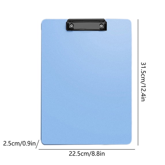 A4 Heavy Duty Lightweight Plastic Clipboard with Strong Spring-Loaded Metal Clip, Durable Writing Board for Office, Business Meetings & Daily Professional Document Organization