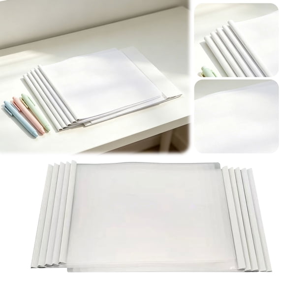 A4 Horizontal Pull Rod Transparent Data Folder, Report Covers, Document Protectors, File Folder Organizer, File Storage Folders, Heavy Duty Folders, File Cabinet Folders, Cute Folders 10Pcs
