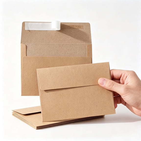 A4 Kraft 4x6 Envelopes 70 Pack, Self-Seal for 4x6 Cards Perfect for Weddings, Invitations, Baby Showers, 4.25 x 6.25 Inches