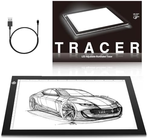 A4 LED Light Box 9x12 Inch Light Pad Only 5mm Ultra-Thin USB Power ...