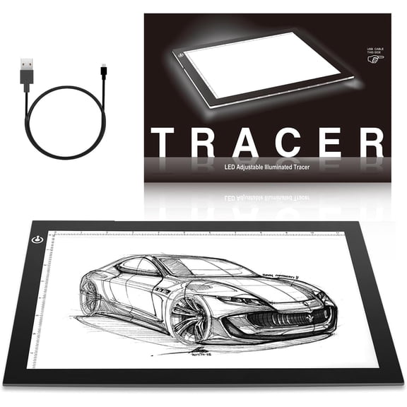 A4 LED Light Box 9x12 Inch Light Pad Only 5mm Ultra-Thin USB Power Light Table for Tracing, Tattoo Transferring, Drawing, Streaming, Sketching, Animation, Stenciling, Diamond Art Painting