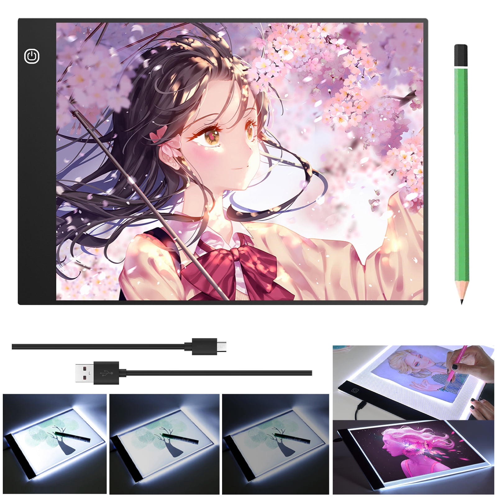 Walmart Supplier A4 LED Tracing Light Box Slim Portable LED Light Pad Tracer  for Artists Drawing, Animation, Sketching - China A4 LED Tracing Light Box,  LED Light Pad
