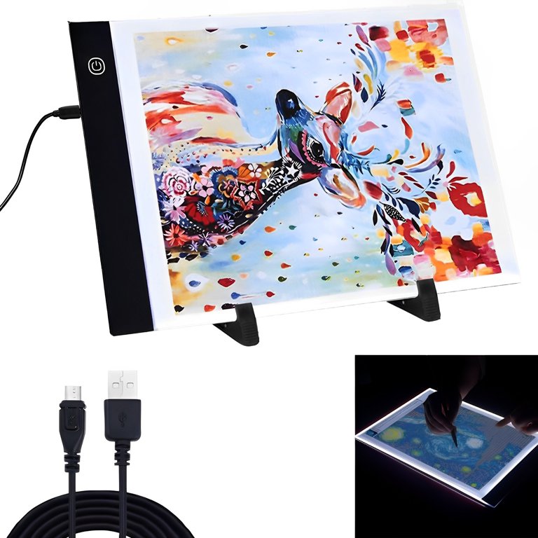  A4 LED Light Box Tracer USB Power Adjustable LED Light Tablet  Board Pad for 5D DIY Diamond Painting : Tools & Home Improvement
