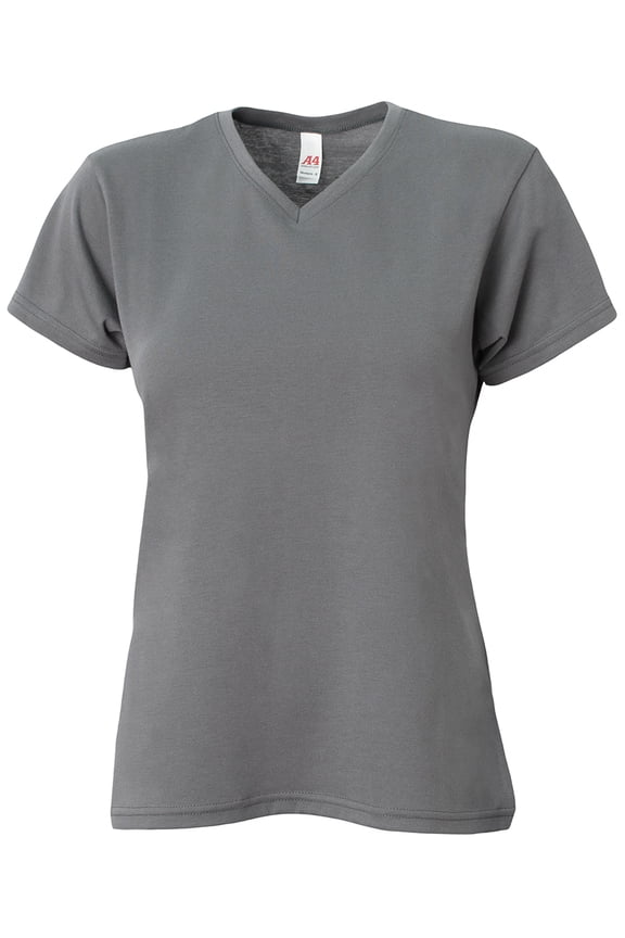 - Ladies' Softek V-Neck T-Shirt - NW3013 - GRAPHITE - XL