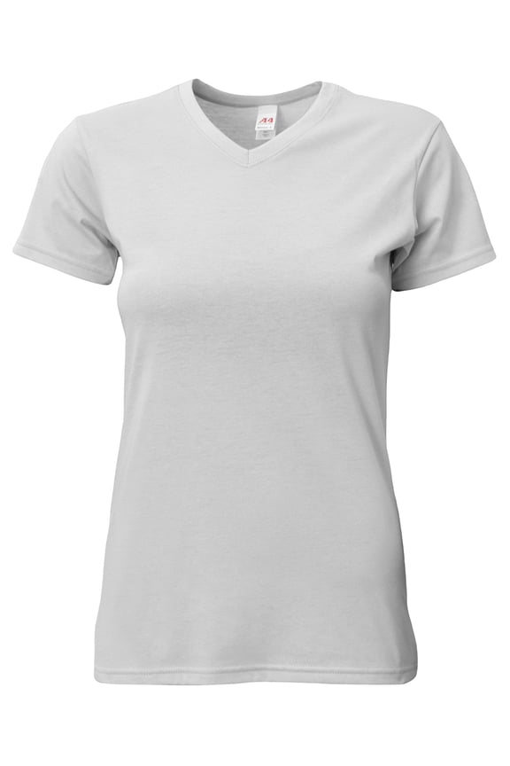 - Ladies' Softek V-Neck T-Shirt - NW3013 - SILVER - L