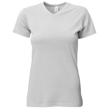 A4 - Ladies' Softek V-Neck T-Shirt - NW3013 - SILVER - XL