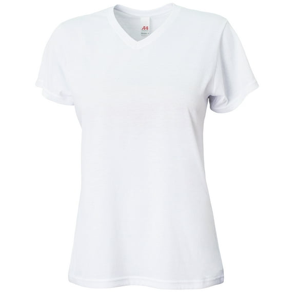 A4 - Ladies' Softek V-Neck T-Shirt - NW3013 - WHITE - 2XL