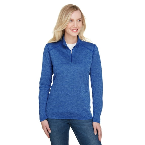 A4 Ladies' Tonal Space-Dye Quarter-Zip - NW4010