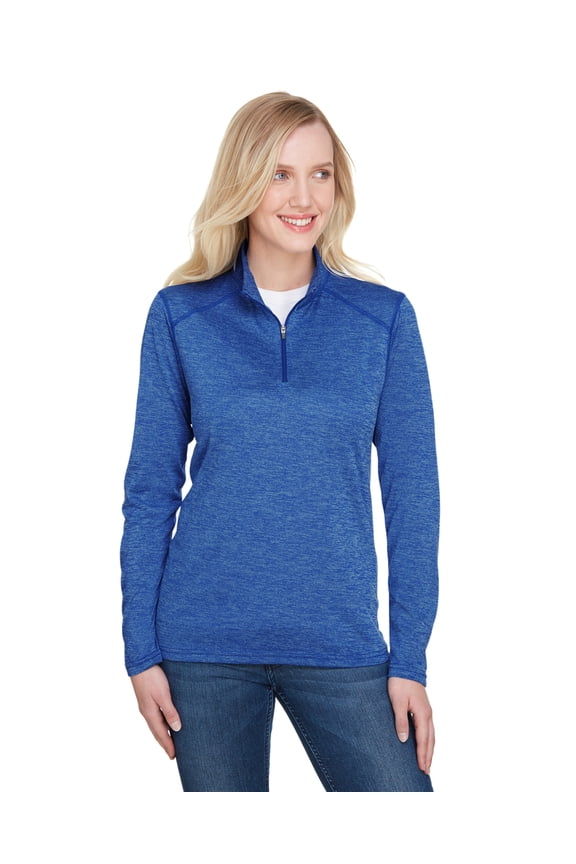 Ladies' Tonal Space-Dye Quarter-Zip - NW4010
