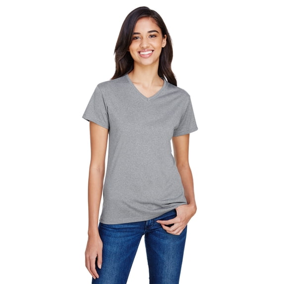 A4 Ladies' Topflight Heather V-Neck T-Shirt - NW3381