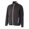 thumbnail image 1 of A4 League Full Zip Jacket For Men in Black/White | N4261, 1 of 3