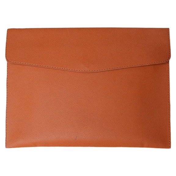 A4 Leather Document Envelope, PU Leather File Folder with Envelope Closure, Waterproof A4 File Organizer for Documents, Contracts and Paperwork, Portable Document Pouch for Office and Business Use