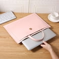 thumbnail image 1 of A4 Leather File Folder Document Case, 13.2x9.6" Waterproof PU Portfolio Bag with Removable Hand Strap – Storage Holder for Papers, Tablets, Stationery & Office Supplies, 1 of 6