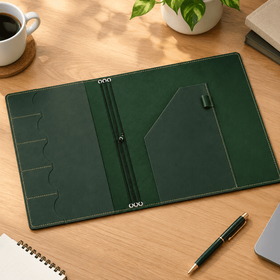 Notebook Refiil A4 Leather Notebook Cover, Refillable Journal with Elastic Bands ...