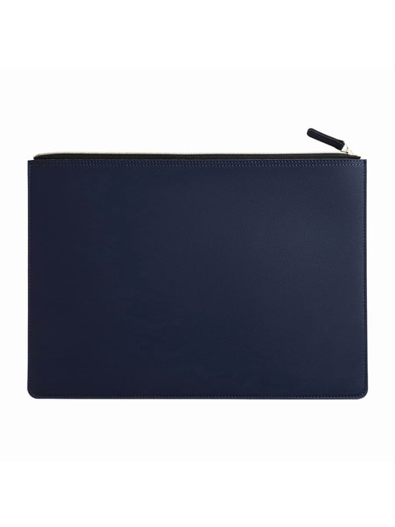 A4 Leather Zipper Bag in Multiple Colors Business Briefcase PU Document Bag for Professional Use