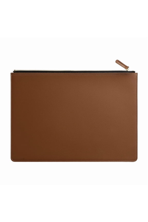 A4 Leather Zipper Bag in Multiple Colors Business Briefcase PU Document Bag for Professional Use