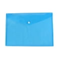 thumbnail image 1 of A4 Letter Size Transparent Plastic Folders with Snap Button Reusable Document Wallets, Foolscap Envelope Letter Pockets Practical File Holders A4 File Wallets, Snap Button Document Folders(Blue), 1 of 8