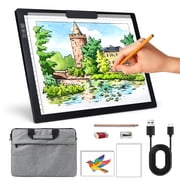 A4 Light Box Rechargeable LED Light Pad for Tracing, Light Table with Stand, 6 Brightness Levels, Portable Light Box for Drawing, Diamond Painting and Sketching