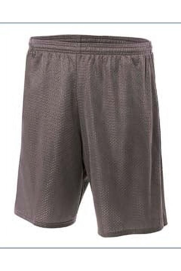 Lined Tricot Mesh Shorts For Men in Graphite | N5293