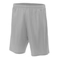 thumbnail image 1 of A4 Lined Tricot Mesh Shorts For Men in Silver | N5293, 1 of 4
