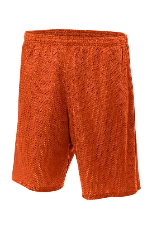 Lined Tricot Mesh Shorts For Teen Male in Athletic Orange | NB5301