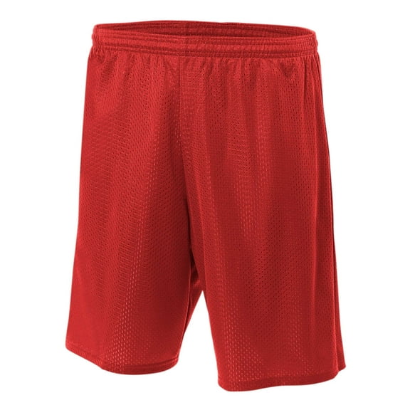 A4 Lined Tricot Mesh Shorts For Teen Male in Scarlet | NB5301