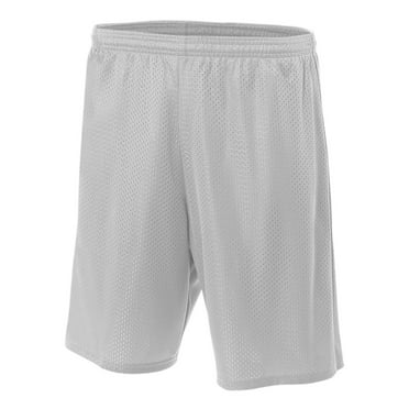 A4 Lined Tricot Mesh Shorts For Teen Male in Silver | NB5301
