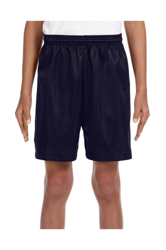 Youth Six Inch Inseam Mesh Short (NAVY - NAVY XS)