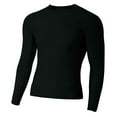 thumbnail image 1 of A4 Long Sleeve Compression Crew For Men in Black N3133, 1 of 3
