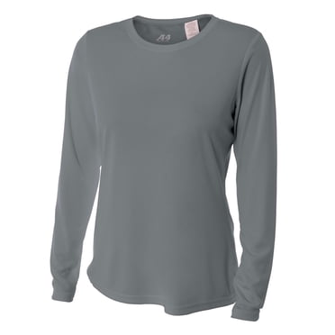 T-shirt Manches Longues Femme A4 NW3002 - Polyester Respirant - Coupe Classique - Neuf Avec étiquettes