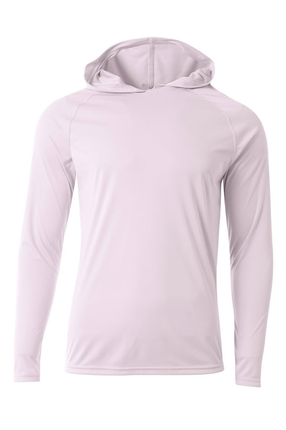 Long Sleeve Hooded Tee For Men in White | N3409