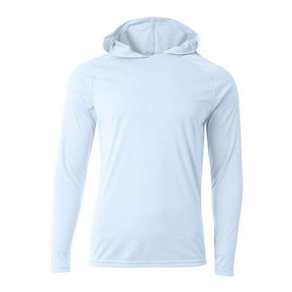 A4 N3409 Long Sleeve Hooded Tee For Adult Size Male